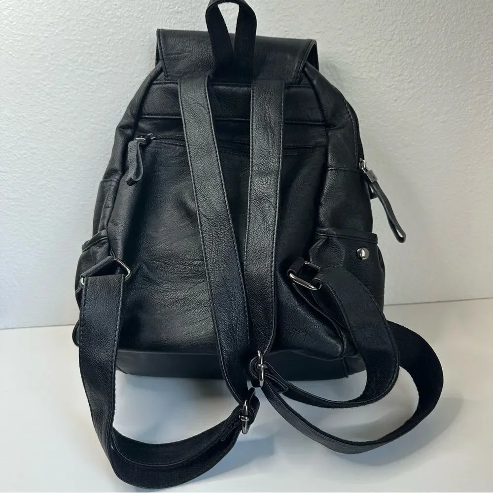 Black‎ Vegan Leather Backpack